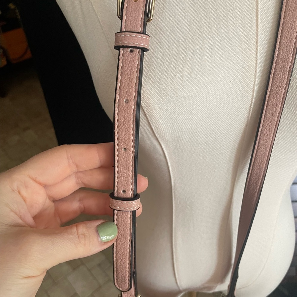 Love Moschino Pink Studded Crossbody Bag Vegan Leather Slight As Is - Picture 12 of 12